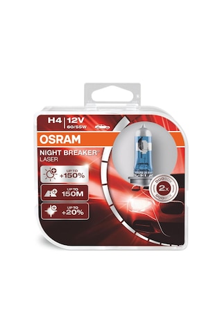 Bulacaksin Osram Night Breaker Laser H4 Ampul 64193Nl - %150 Daha Fazla Işık