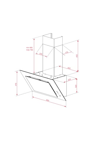 Teka DVT 98660 TBS BK Duvar Tipi Davlumbaz 112930043