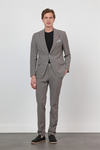 İmza Vizon Kendinden Desenli Mono Yaka 6 Drop Slim Fit Takım Elbise 1001260162