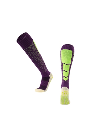 Homyl Futbol Çorapları Atletik Yumuşak Spor Çorabı Basketbol Mor