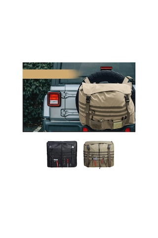 Açık Kamp Off-road Araç Yedek Lastik Aracı Çeşitli Saklama Çantası, Renk: Siyah