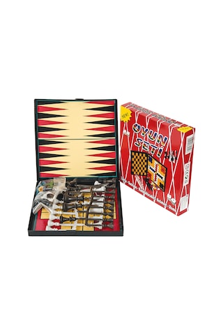 Beşli Oyun Seti Satranç - Dama - Tavla - Kızmabirader - Solotest