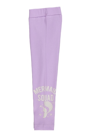 Civil Girls Mermaid Baskılı 2 -5 Yaş Tayt - Lila 41L87298126S1