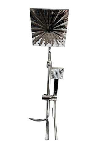 Rudi Armatür Krom Kristal Pirinç Malzeme Robot Duş Seti Gri