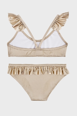 Slipstop Zelma Gold Junior Desenli Upf 50+ Korumalı Çabuk Kuruyan Bikini Kız Çocuk Bikini Sb2614000608 Altın