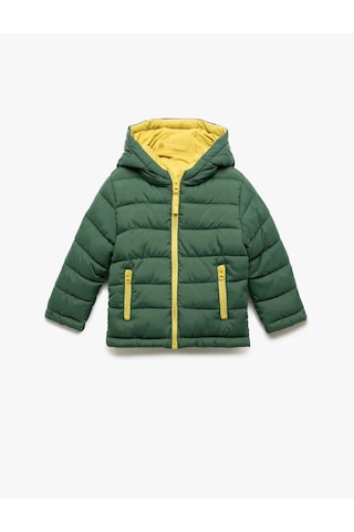 Koton Çift Taraflı Uzun Kollu Kapşonlu Ceket Yeşil 6wmb20010tw Yeşil