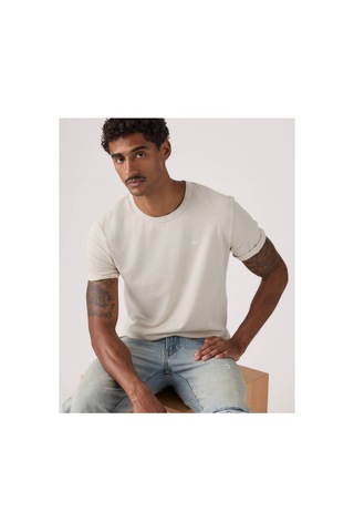 Levi's Orıgınal Tee Garment Dye Pumıce S Erkek Krem Rengi Bisiklet Yaka T-shirt 005gx-0006-16408