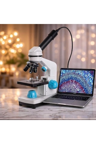 Artnest Profesyonel 2000x Zoom Dijital Biyolojik Mikroskop Hd Monoküler 2mp Elektronik Lens