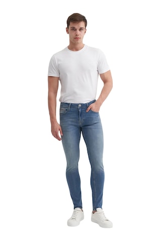 Cazador Harden Skinny Fit Denim Pantolon Düşük Bel Dar Paça Mavi