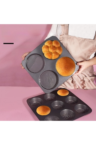 Yuntech01 4 İnç Altın Kaplama Hamurger Kek Kalıbı, Pişirme Aleti, Anti-yapışkan, Çok Amaçlı, Hamburger-pasta Poğaça İçin, Profesyonel Mutfak Gereci