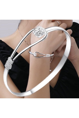 925 Ayar Gümüş Bileklik Ayarlanabilir Takı