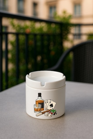 Porselen Baskılı Küllük - Kart