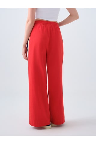 Straight Fit Kadın Pantolon Kırmızı