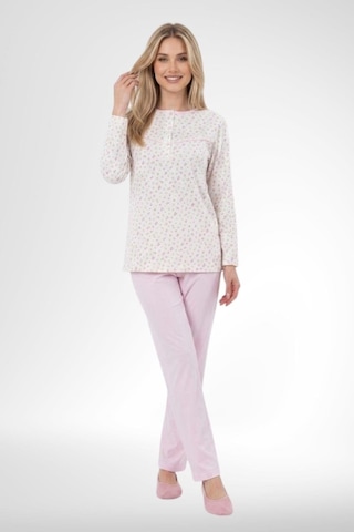 Mecit Pijama Mecit 6384 Pembe Büyük Beden Kadın Sabahlık Pijama Gecelik Seti
