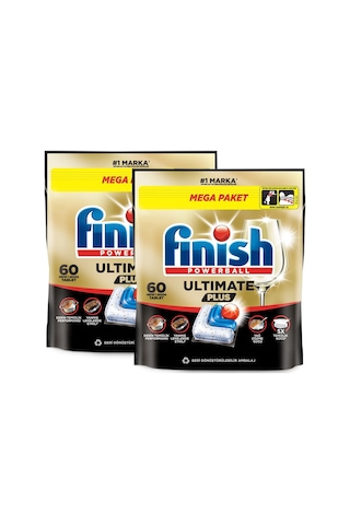 Ultimate Plus 60 Kapsül Bulaşık Makinesi Deterjanı Tableti 1 X 60 Kapsül 2 Paketi