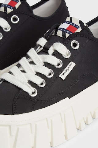 Tommy Jeans Zebra Desenli Platform Sneaker Ayakkabı Kadın Ayakkabı En0en03070 Bds Siyah