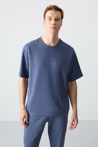 Tommy Life Petrol Pamuklu Kalın Yumuşak Dokulu Oversize Fit Basic Erkek Eşofman Takım - 85261 Petrol