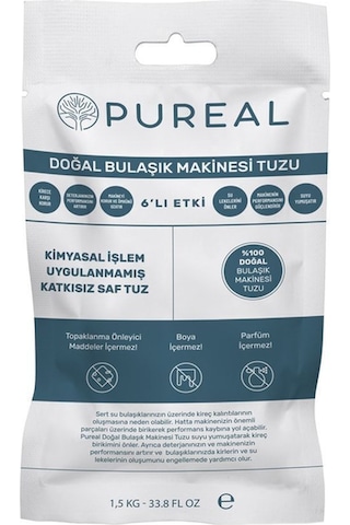 Pureal Doğal Bulaşık Makinesi Tuzu 3 Kg - 100 Yıkama
