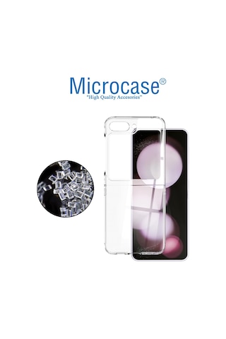 Samsung Galaxy Uyumlu Z Flip5 Sert Kristal Kapak Kılıf - Şeffaf Al3155