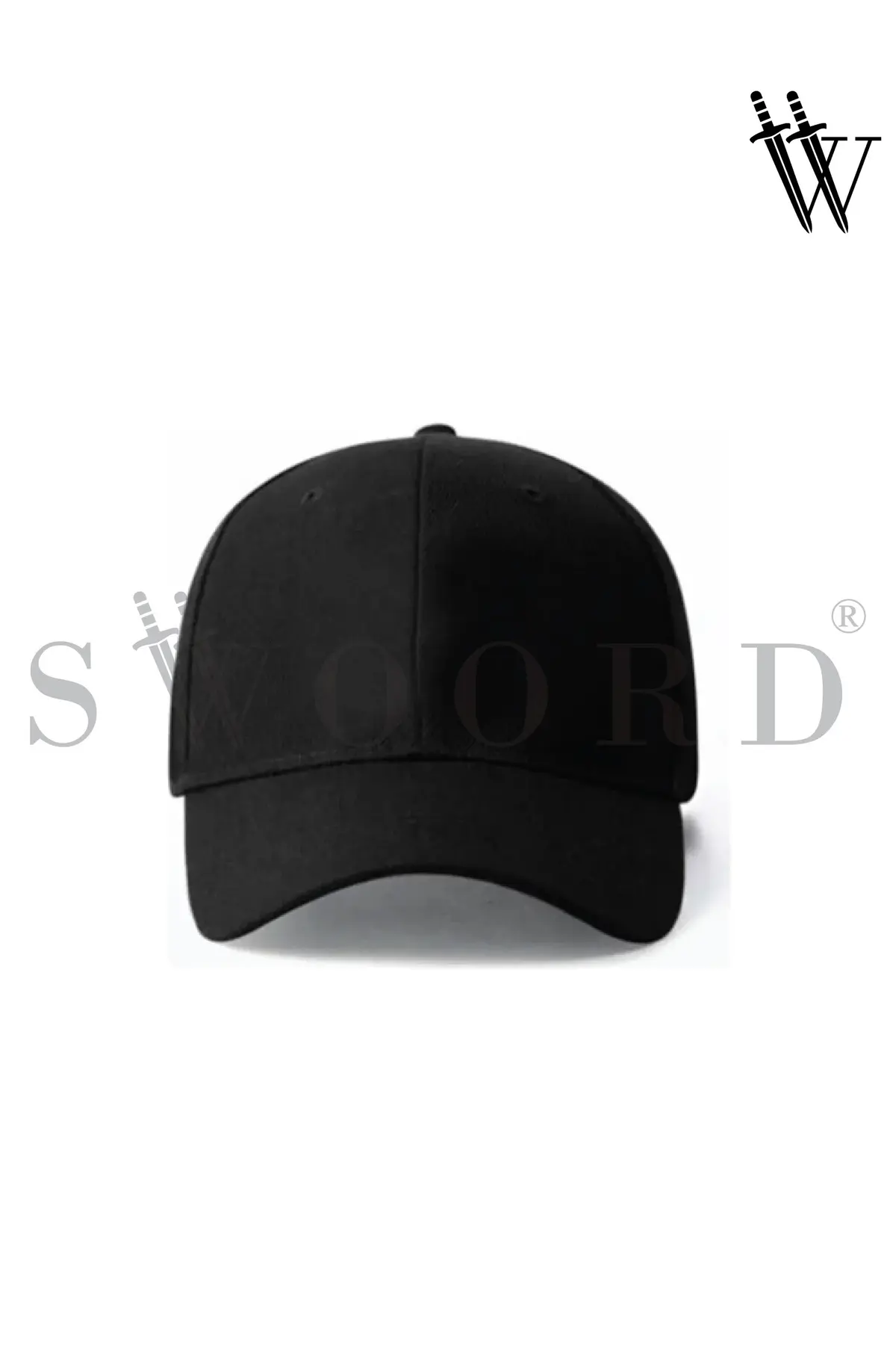 Swoord Siyah Basic Unisex Şapka Cırtlı Ayarlanabilir