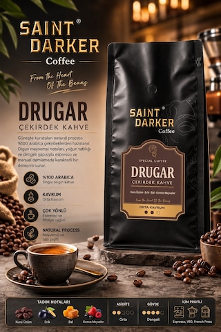Saint Darker Drugar %100 Arabica Çekirdek Kahve 1 KG
