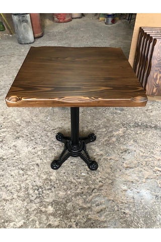 Bintaşmobilya Ceviz Renk Kütük Cafe Masası Imalatı Istanbul 60X60.Cm
