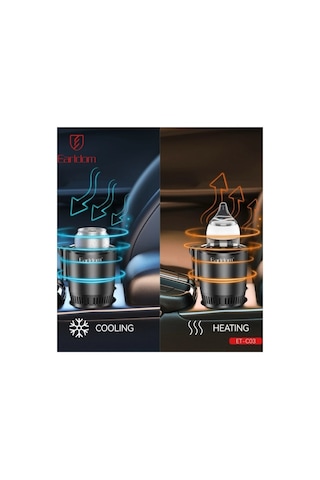 Earldom C03 12v Araç Termosu Otomatik Isıtma & Soğutma Fonksiyonlu, Abs-alüminyum Siyah