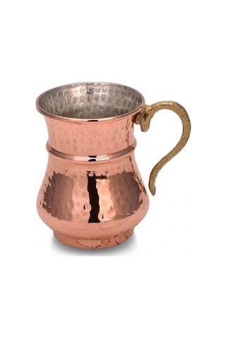 Turna Turna04  Bakır Kordonlu Maşrapa Makine Dövme 250 ML Kırmızı