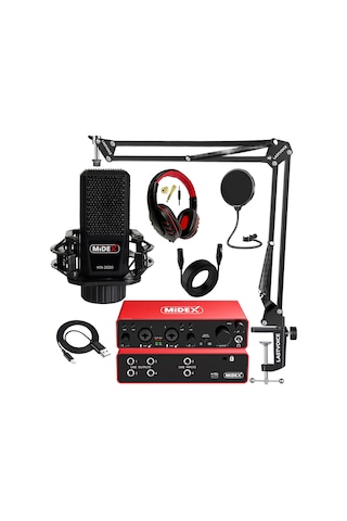 Midex Performans Paket - 2 Stüdyo Ekipmanları Kayıt Seti