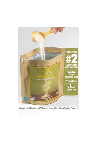 Kiperin Fiber Lif 300g %100 Doğal Kısmen Hidrolize Guar Gum İçeren Diyet Takviyesi