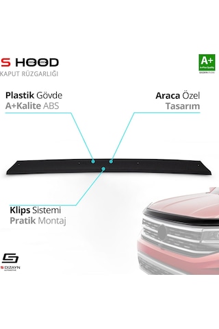 S-dizayn Iveco Daily Abs Plastik Kaput Rüzgarlığı 2011-2014 A+kalite