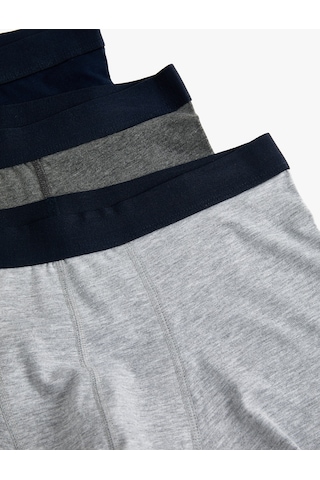 Koton Basic 3'Lü Boxer Seti Çok Renkli Lacivert 4Slm90093Mk