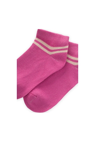 Cigit Ham Çizgili Çocuk Patik Çorabı 5-12 Yaş Fuşya Fuşya