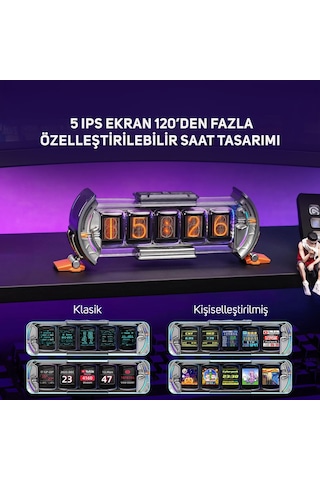 Gravastar K1 Pro Mekanik Gaming Klavye, M1 Pro Kablosuz Optik Mouse Ve Dijital Resim Çerçevesi Oyunc