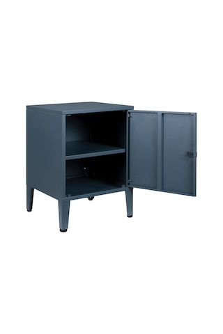 Lande Ziglat Serisi Metal Home Office Dolabı Metal Kapaklı Kompakt Ofis Ve Evrak Dolabı Antrasit Gri Ral 7016 450x490x450 Mm Gri-beyaz