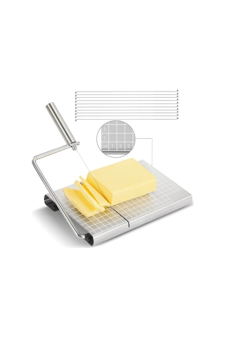 Geeroyoo Paslanmaz Çelik Ayarlanabilir Peynir Dilimleme Tahtası - Hassas Ölçekli Ve Rahat Tutuşlu