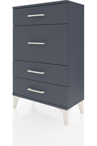 Arges Komodin 4 Çekmeceli 60x30x96 Antrasit-antrasit Antrasit