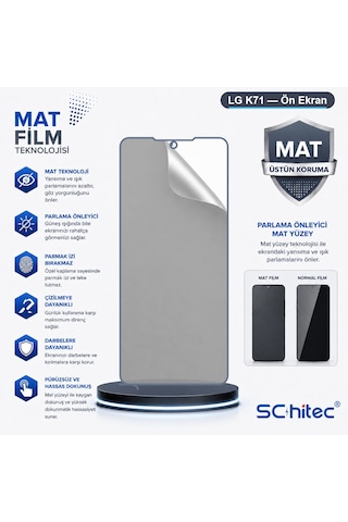 Schitec Lg K71 Uyumlu Ön Yüzey Mat Hidrojel Ekran Koruyucu 30419982
