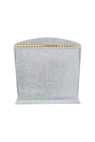 Bombeli Kolye Zincir & Kolye Standı 22 Metal Askılı Gri 26 X35 Cm Çok Renkli