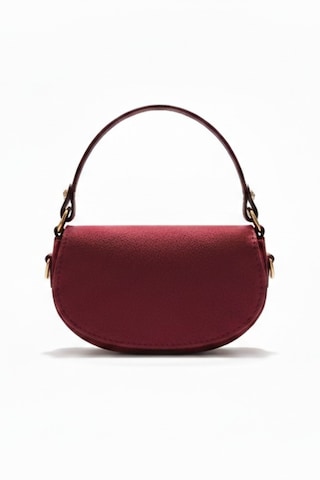 Vellebags Lunessa Bordo Omuz Çantası Gold Detaylı Yarım Ay Model