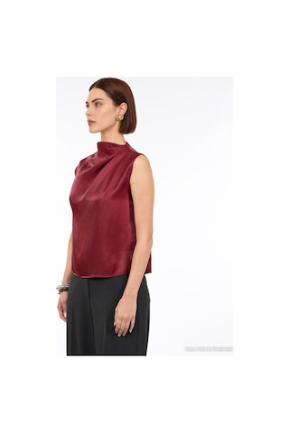 Yargıcı Regular Kayık Yaka Kısa Kol Bluz 26kkbl6037x 016 Bordo