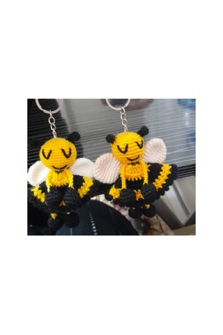 Arı Amigurumi Anahtarlık Sarı