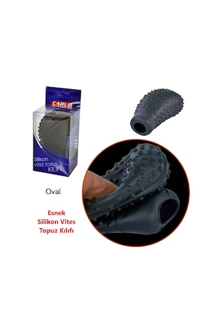 Carub Silikon Vites Topuzu Kılıfı Siyah