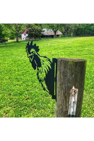 Xindoker Bahçe Dekorasyonu Tavuk Modeli Dışarıda/içeride Kullanılabilir Metal Çelik Bahçe Takımı Zırhlı Bahçe Aksesuarı