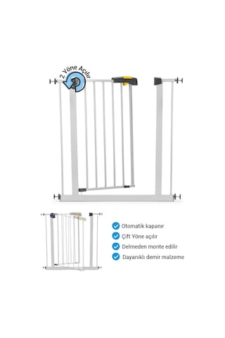 Wellgro Pro 75-80 Cm Çocuk Güvenlik Kapısı, Merdiven Kapısı Ve Korkuluk