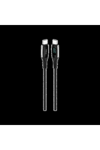 Ttec 2dk57s Alumicable Lcd Usb-c Usb-c 100w Pd/qc 150cm Hızlı Şarj/data Kablosu ,siyah
