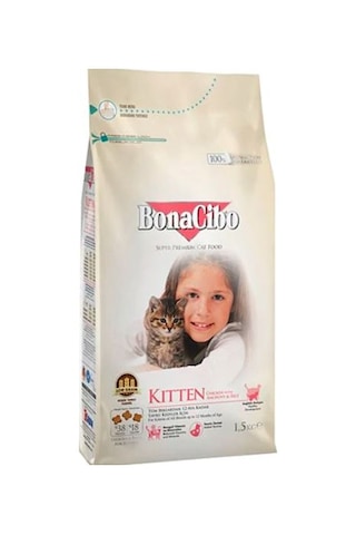 BonaCibo Kitten Tavuklu Yavru Kedi Maması 2 x 1500 G