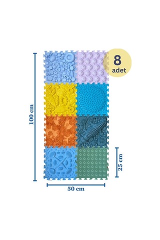 8 Modüllü Dokunsal Bütünleme Göl Kıyısı Çok Renkli