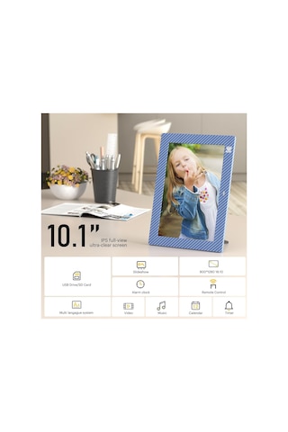 Kodak 10.1 Inc Dijital Resim Çerçevesi, Uzaktan Kumandalı, Ips Ekran Hd