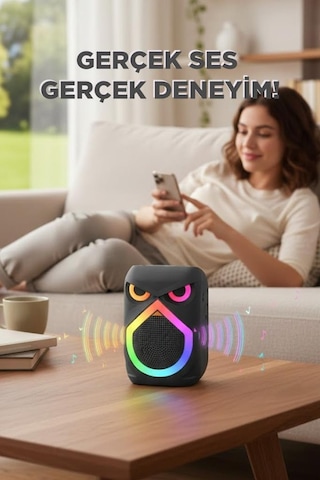 Torima D80 12 W Rgb Işıklı Mikrofonlu Kablosuz Taşınabilir Hoparlör